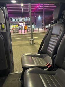 Shaun 8 seater van interior Image.